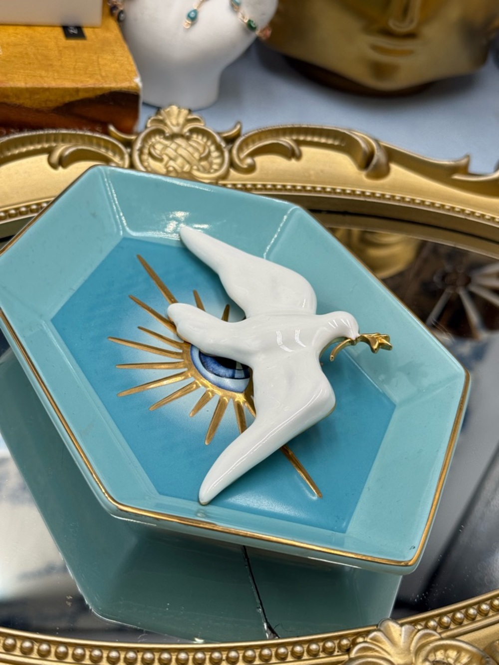🆕 SCHIAPARELLI for Museum Gift Shop 🧿 NWOT White Dove Bird of Peace Brooch - Picture 15 of 16